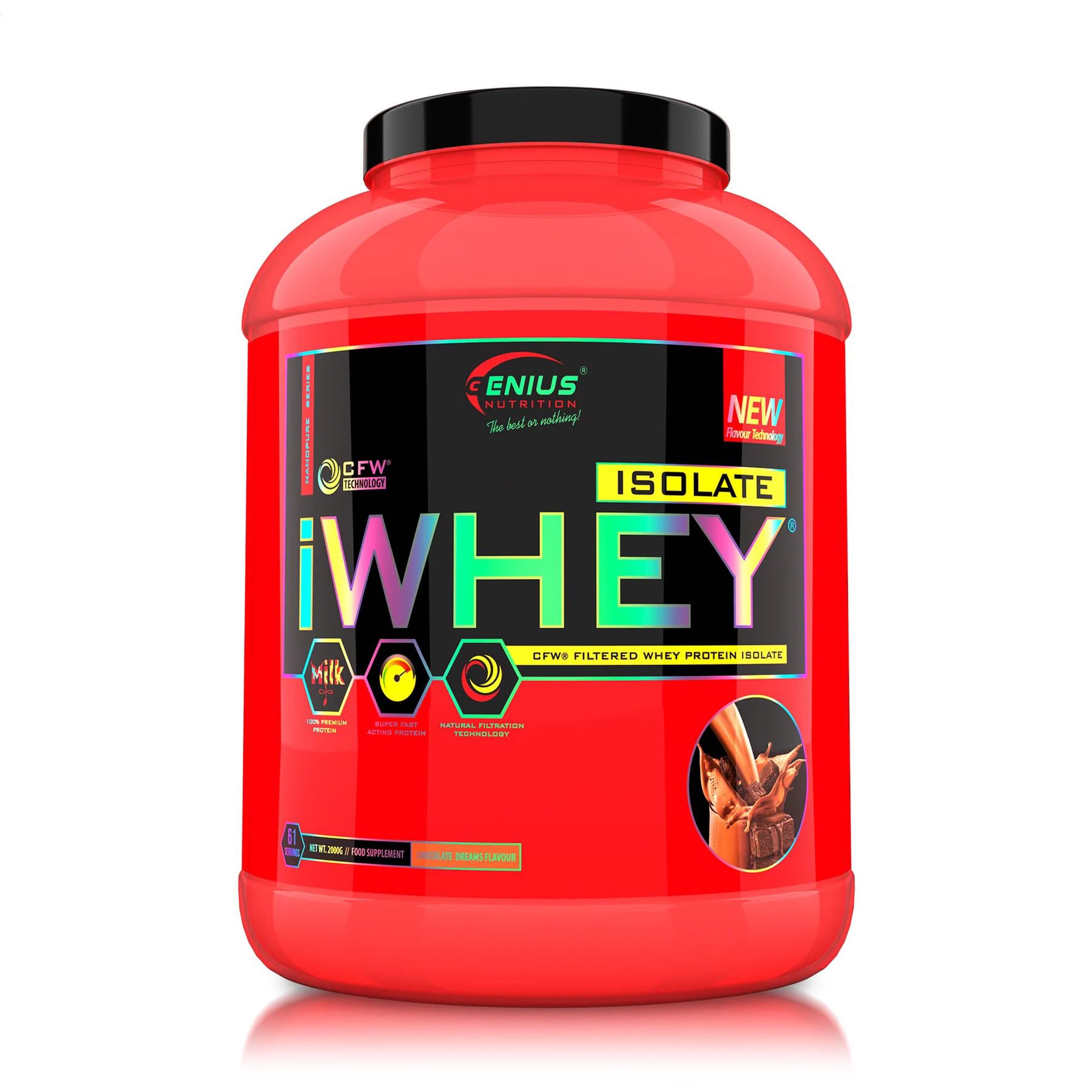 Протеїн Genius Nutrition iWhey Isolate Шоколад, в порошку, 2 кг